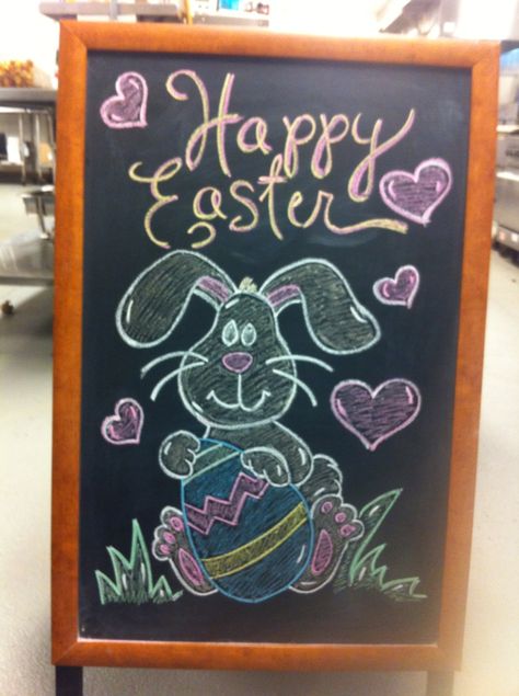 Easter Chalk Art, Easter Chalkboard Art, Spring Chalkboard, Easter Chalkboard, Chalkboard Wall Art, Chalkboard Doodles, Boards Ideas, Chalkboard Drawings, Chalkboard Ideas