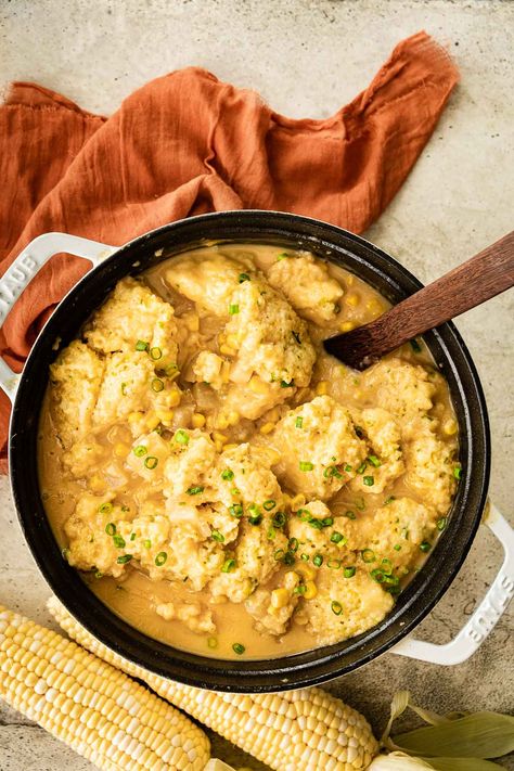 Cornmeal Recipes, Cold Weather Comfort Food, Potato Chowder, Cornmeal Dumplings, Leftover Chicken Recipes, Soup Appetizers, Corn Chowder Recipe, Dumplings For Soup, Dumpling Recipe