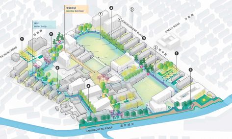 Jiading Campus of Shanghai University Masterplan - PLAT Studio Architecture Site Plan, Urban Project, Architecture Diagrams, Urban Design Diagram, Architecture Diagram, Urban Design Graphics, Urban Design Concept, Urban Design Plan, Future Buildings