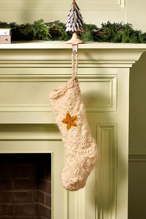 Chunky Knit Holiday Icon Stocking | Anthropologie Anthropologie Stocking, Rattan Console, Knit Christmas Stocking, Hanging Christmas Stockings, Knit Stocking, Wool Stockings, Sea Cliff, Knit Christmas, Holiday Icon