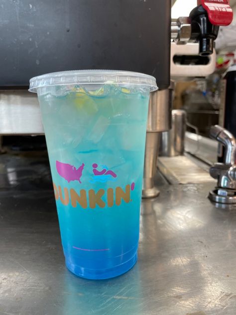 Dunkin Lemonade, Drink Ideas, Lemonade, Drinks, Coffee, Canning, Blue