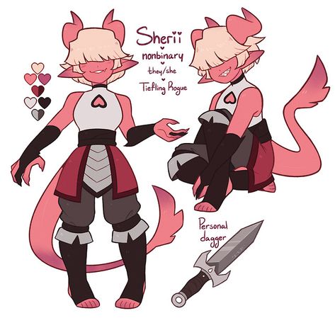 Aww. This is cute. Oc With 4 Arms, Oc With Four Arms, Cute Tiefling, Oc Inspiration Character Design, Monster Oc Design, 4 Arms Character Design, Four Arms Character Design, Four Arm Character Design, Oc Art Character Design