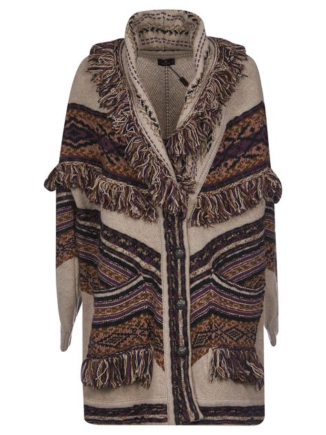 Fringe Patterned Coat from EtroComposition: 74% Wool, 8% Acrylic, 7% Alpaca, 5% Cashmere, 3% Polyamide, 2% Mohair, 1% Viscose Perfect Cardigan, Textured Cardigan, Merino Wool Cardigan, Coat Patterns, Printed Cardigan, Mini Shirt Dress, Cashmere Cardigan, Jacket Design, Wool Cardigan