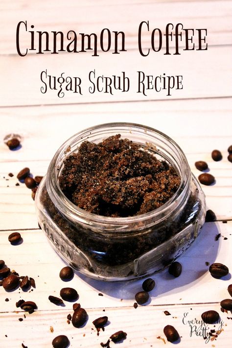 Easy cinnamon coffee sugar scrub recipe with coffee, brown sugar, and cinnamon. Coffee Sugar Scrub, Coffee Scrub Diy, Coffee Face Scrub, Sugar Scrub Recipe, Cinnamon Coffee, Face Scrub Homemade, Diy Body Scrub, Scrub Recipe, Easy Cinnamon