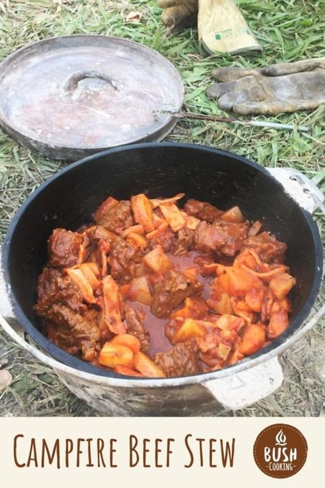 Corned Beef Stew, Dutch Oven Beef Stew, Oven Beef Stew, Dutch Oven Beef, Campfire Meals, Camp Oven, Beef Fajitas, Stew Meat Recipes, Dutch Oven Cooking