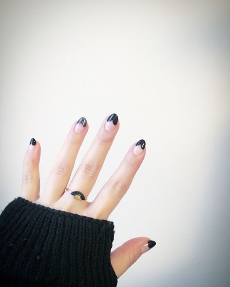 Half Nail Design, Heart Nails, Nails Inspo, Black Heart, Nail Design, Art Designs, Nail Inspo, Nail Art Designs, Gel Nails