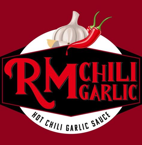 Chili Garlic Logo, Chili Garlic Oil Logo Design, How To Cook Chili, Oil Logo, Chili Garlic Paste, Chilli Paste, Garlic Oil, Chili Garlic Sauce, Illustration Branding