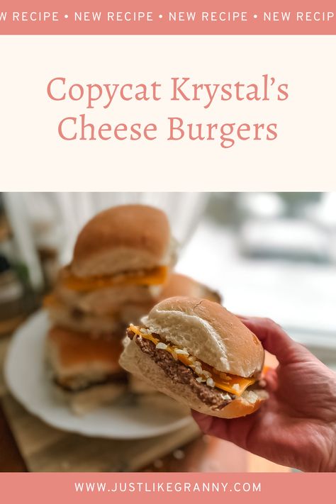 Krystal Burger Recipe Copycat, Krystal Sliders Recipes, Copycat Krystal Burgers, Homemade Krystal Burgers, Krystal Burgers Recipe Sliders, Krystal Sliders, Krystal Burgers, Krystal Restaurant, Krystal Burger