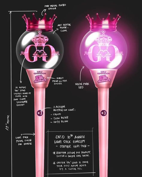 y queens’ fan design lightstick👑 - Cr. To the rightful owne Lightstick Ideas, Crystal Phone Case, The Black Label, Fan Design, Glitter Stickers, Kpop Merch, Just For Laughs Videos, Girls Generation, Neon Pink