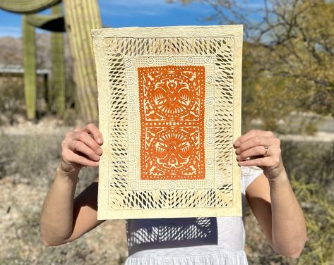 BungalowTwelveShop - Etsy Modern Mexican Art, Amate Paper, Modern Mexican, Art Medium, Paper Wall Art, Santa Fe Nm, Mexican Art, Stationery Cards, Medium Art