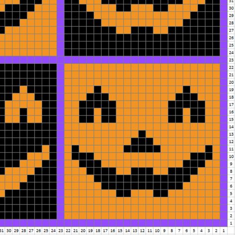 DIY Crochet Lily: [C2C Crochet] The Halloween Pumpkin Face pattern C2C Crochet Cup Coaster. Crochet Cup Coaster, Crochet Lily, Scrap Crochet, C2c Crochet Pattern Free, C2c Crochet Blanket, Fall Crochet Patterns, Halloween Is Coming, Tiny Cross Stitch, Crochet Halloween