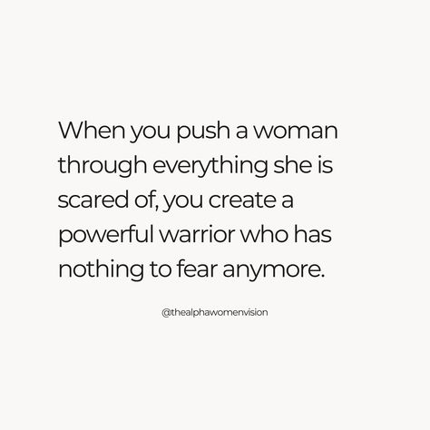 Through every fear and hardship, she has emerged stronger and fearless. Unmatched in strength and unbreakable in spirit, she’s now unstoppable. Watch out for her fire 🔥 Save this for later, Queen📌 Follow @thealphawomenvision for empowering content to become the best version of yourself 👑 @thealphawomenvision @thealphawomenvision @thealphawomenvision #femaleempowerement #femalemindset #femaleempowermentquotes #femaleempowermentcoach #selfesteemquotes #womenceomindset #successowner #fem... She’s A Warrior Quote, Unbreakable Quotes, Women Ceo, Women Empowerment Quotes, Nothing To Fear, Warrior Quotes, Best Version Of Yourself, Self Esteem Quotes, Self Awareness