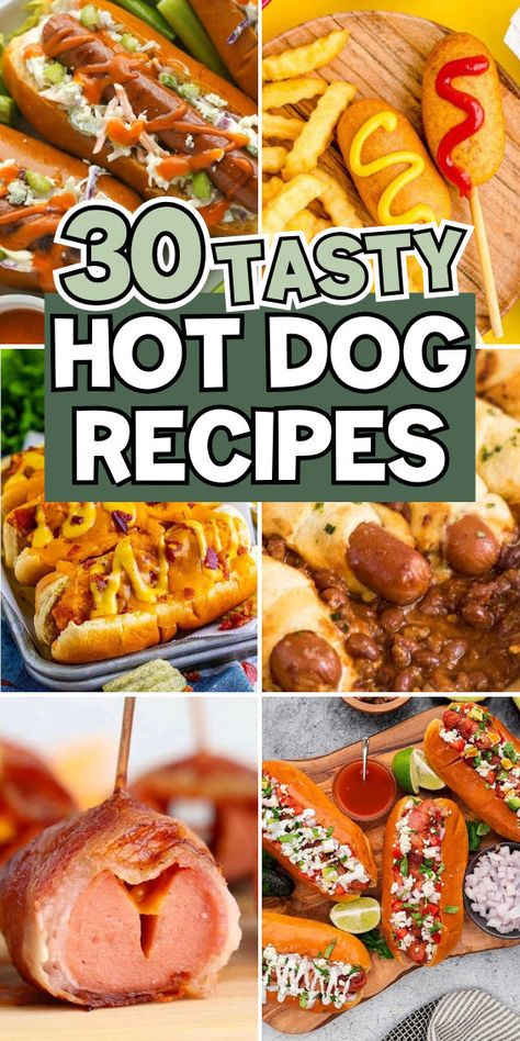 Hot dog recipes for any occasion Dog Muffins, Hot Dog Recipe, Fried Hot Dogs, Corn Dog Muffins, Corndog Recipe, Grilling Hot Dogs, Hot Dogs Recipes, Hot Dog Toppings, Ground Beef Pasta