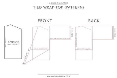 Diy Wrap Top Pattern, Linen Wrap Top Pattern, Wrap Shirt Pattern, Wrap Top Diy, Wrap Top Sewing Pattern, Clothing Tutorial, Wrap Top Pattern, Linen Wrap Top, Diy Fashion Trends