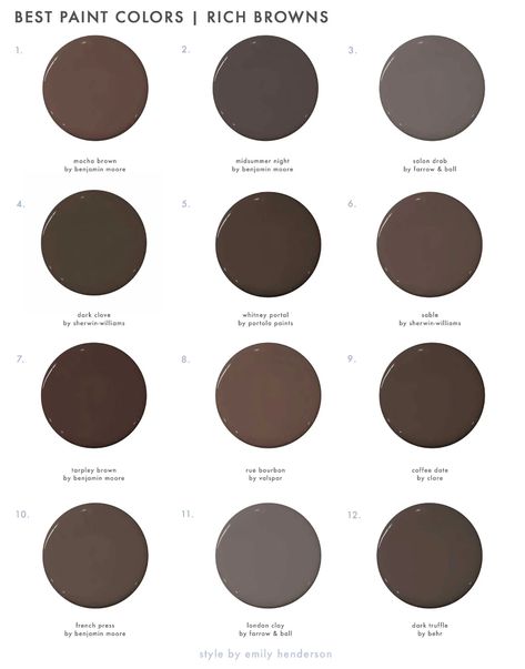 Yes, Brown Is Back, But Here's What You *Have* To Know To Get It Right (Because It Can Go Oh-So-Wrong) - Emily Henderson Earthy Wall Paint, Paint Leather Furniture, Chocolate Brown Paint, Surprise Quotes, Brown Paint Colors, Make Brown, Kid Laundry, Black Paint Color, Paint Leather