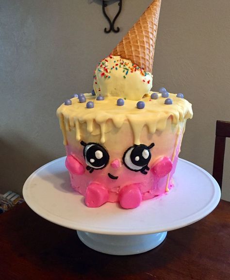 Ice Cream Kate shopkins cake | Shopkins cake, Cake, Shopkins ice cream cake Shopkin Cakes, Shopkins Birthday Cake, Shopkins Bday, Kids Deserts, Shopkins Cake, Ice Cream Images, Shopkins Birthday Party, Buckwheat Cake, Cake Ice Cream