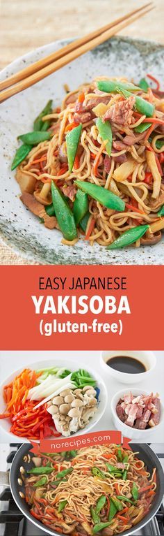 Delicious Japanese yakisoba that's loaded with veggies, and made with low-carb, gluten-free shirataki noodles. Shirataki Recipes, Easy Asian Noodle Recipes, Yakisoba Recipe, Easy Asian Noodles, Mongolian Beef Recipes, Vegan Keto Recipes, Asian Noodle Recipes, Shirataki Noodles, Easy Chinese Recipes