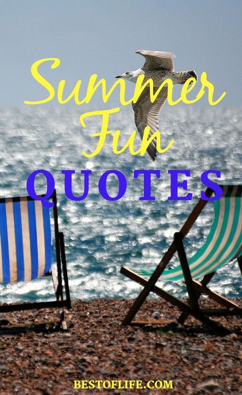 Take some motivation from some happy summer fun quotes that embody the season perfectly in words that you can share with others. Quotes About Summer | Quotes About Fun | Motivational Quotes | Bucket List Quotes | Funny Quotes #quotes #summer Summer Fun Quotes, Quotes For Summer, Quotes About Summer, Cute Summer Quotes, Summertime Quotes, Bucket List Quotes, Water Quotes, Quotes Summer, Holiday Quotes