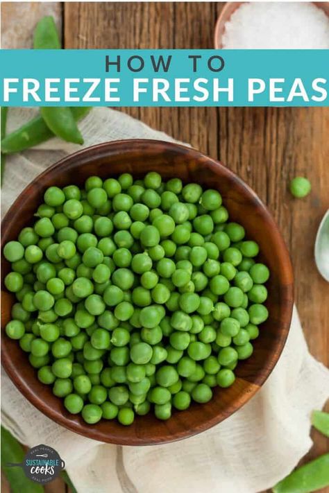 Learn all the tips and tricks for Freezing Peas to extend the harvest. Learning how to freeze peas is a great way to preserve this delicious springtime veggie without needing to know any special kitchen skills (like canning). Find out how to stock your freezer with frozen peas with or without blanching. #freezingpeas #preserving Freezing Fresh Peas, Freezing Peas From Garden, How To Freeze Peas From The Garden, How To Freeze Peas, Canned Relish, Freezing Peas, Garden Preserving, Freezing Produce, Freezing Food Guide