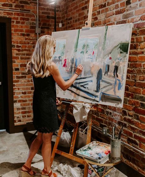 Painter At Wedding, Live Artist At Wedding, Live Event Painting, Live Painting Wedding, Lindos Wedding, Wedding Drawings, Rooftop Reception, C Brooke Ring, Reception Entertainment