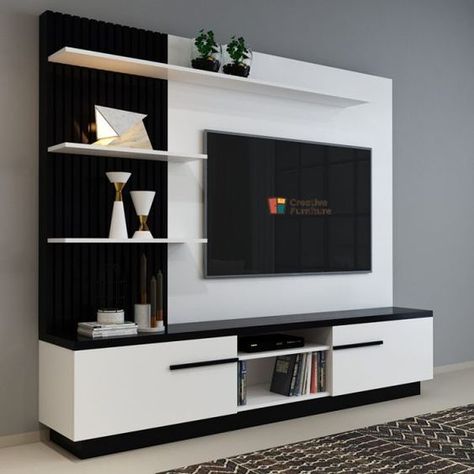 Back Drop Tv Minimalis, टीवी यूनिट, Tv Rack Design, Living Room Tv Cabinet Designs, Luxury Tv Wall, Modern Tv Room, Wall Unit Designs, Tv Unit Furniture Design, Modern Tv Wall Units