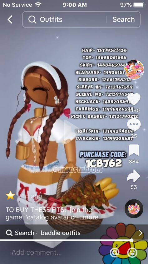 Roblox Majorette Outfit Codes, Berry Ave Halloween Costume Codes, Berry Avenue Costume Codes, Roblox Halloween Outfits Codes, Baddie Codes, Cute Baddie Outfits, Cheer Captain, Baby Announcement Photoshoot, Bloxburg Decals Codes Wallpaper