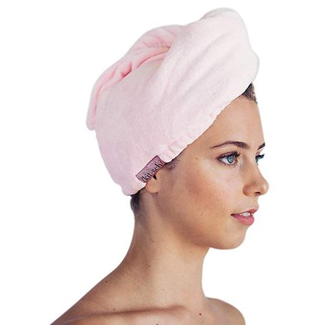 Amazon.com : Kitsch Microfiber Hair Towel Wrap for Women, Hair Turban for Drying Wet Hair, Easy Twist Hair Towels (White) : Beauty Towel For Hair, Microfiber Towel Hair, Towel Turban, Hair Plopping, Microfiber Hair Towel, Hair Drying Towel, Hair Towels, Dry Curly Hair, Hair Towel Wrap