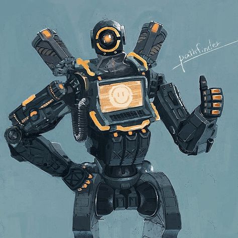 Pathfinder Apex Legends Fanart, Apex Pathfinder, Pathfinder Apex Legends, Apex Legends Pathfinder, Muse Dash, Apex Art, Character Poster, Character Group, City Games