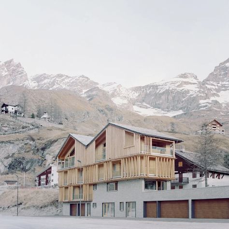 LCA architetti's 'chalet blanc' celebrates rhythmic timber framing Old Country Houses, Natural Building Materials, Basement Floor Plans, Relaxation Room, Natural Building, Terrace Design, Ground Floor Plan, Wooden Beams, Timber Framing