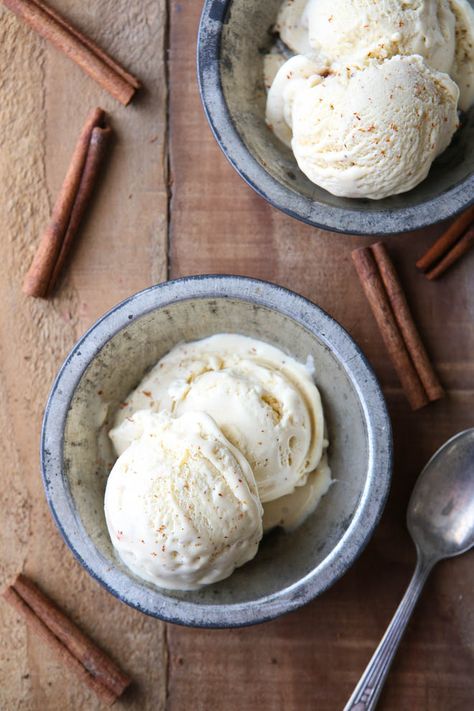 Jump to Recipe Leave a ReviewThis rich and creamy brown butter cinnamon ice cream is the perfect topper for fall desserts! Is it taboo to post an ice cream recipe after Labor Day? What if I told you this ice cream is flavored with nutty brown butter and lots of fresh cinnamon, and that it’s … Fall Ice Cream Recipes, Fall Ice Cream Flavors, Fall Ice Cream, Clean Desserts, Cinnamon Ice Cream, Butter Cinnamon, Cinnamon Butter, Ice Cream Popsicles, Ice Cream Recipe