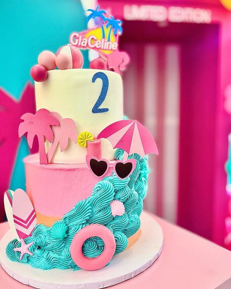 Come on, Barbie, let’s make this cake trendy! 🍰💖 Our custom acrylic cake topper captures the essence of summer fun in this stylish Malibu Barbie-themed cake by @cakesbyroslyn 🎂 The vibrant colors and intricate details make it a standout addition, perfectly complementing the dessert’s aesthetics. 🌊🌴👙🏖️ Ready to make your cake the star of the party? Send us a message now and let’s create something beautiful together! 💗 #caketopper #caketoppers #cakedecorating #cake #dessert #dmvdesserts #dmv... Malibu Birthday Cake, Barbie Pool Party Cake, Malibu Barbie Cake, Barbie Graduation, Barbie Pool, Barbie Bday, Barbie Pool Party, Barbie Malibu, Barbie Summer