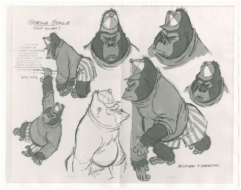 Mole Character Design, Gorilla Concept Art, Giraffe Character Design, Gorilla Character Design, Cartoon Gorilla, Bedknobs And Broomsticks, Animation Process, Childrens Tv, Animal Artwork