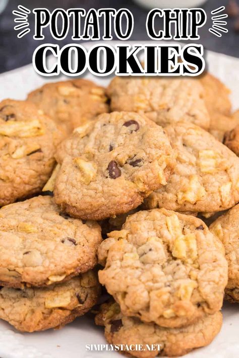 Butter Ball Cookies Recipe, Chip Recipes, Potato Chip Recipes, Potato Chip Cookies, Southern Cooking Recipes, Macros Diet, Best Cookie Recipe, Potato Chip, Chip Cookie Recipe