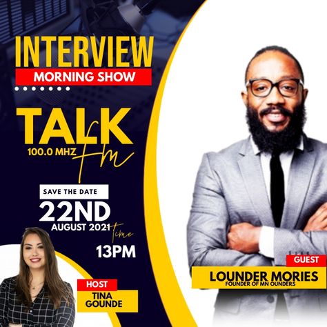 Radio Talk Show Flyer Design, Radio Interview Poster, Interview Flyer Design, Talk Show Flyer Design, Podcast Flyer Design, Talk Show Poster Design, Interview Poster, Podcast Cover Art, Radio Interview