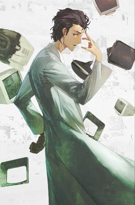 Steins;Gate Okabe Rintarou Fanart, Okabe Rintarou Icon, Steins Gate Okabe, Okabe Rintarou, Steins Gate 0, Kurisu Makise, Steins Gate, Anime Reviews, Mad Scientist