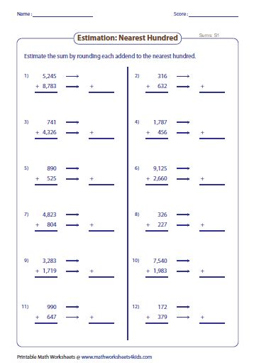 Estimating Sums And Differences, Class 4 Maths, Rounding Worksheets, Rounding Numbers, Multiplying Decimals, Decimals Worksheets, Social Studies Worksheets, Printable Preschool Worksheets, Fractions Worksheets