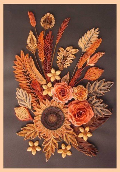 Autumn Quilling Ideas, Fall Quilling Ideas, Quilling Techniques Tutorials, Quilling Flower Designs, Quilled Flowers, Paper Quilling Tutorial, Paper Quilling For Beginners, Paper Quilling Flowers, Paper Quilling Cards