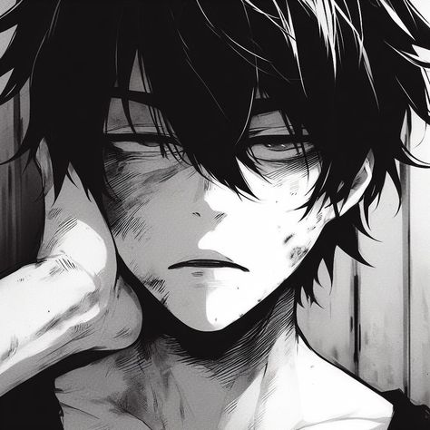 Black And White Manga Icon, Male Icon, Images Kawaii, Emo Art, Tom Holland Spiderman, Dark Anime Guys, Boy Character, Black White Art