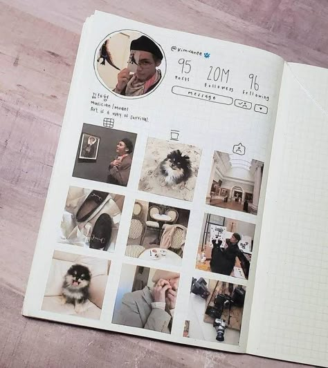 Instagram Journal Ideas, Aesthetic Bujo, Note Aesthetic, Kpop Journal Ideas, K Pop Journal, Bts Journal, Bullet Journal Cover Ideas, Ig Aesthetic, Bullet Journal Paper