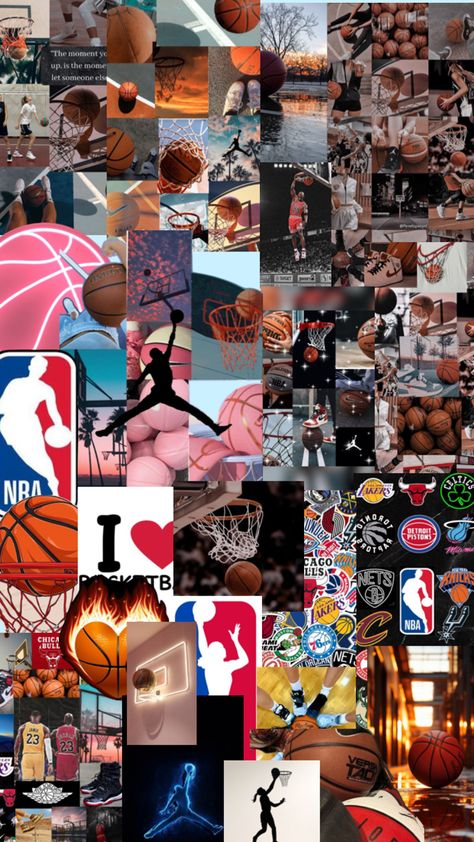 Basketball Collage, Cool Basketball Wallpapers, Fire Wallpaper, Nba Bulls, I Love Basketball, Basketball Videos, Love Basketball, Basketball Is Life, Basketball Wallpaper