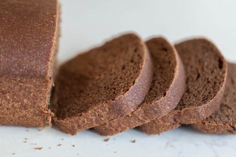 Sourdough Pumpernickel Bread Recipe - Farmhouse on Boone Sourdough Pumpernickel Bread Recipe, Sourdough Pumpernickel, Pumpernickel Bread Recipe, Homemade Sourdough Bread Recipes, Dessert Loaf, Pumpernickel Bread, Farmhouse On Boone, Recipe Using Sourdough Starter, Wheat Bread Recipe