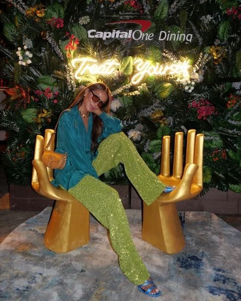 STINE GOYA on Instagram: “@sincerelyjules kicking back in our Markus Pants in Miami 💚 Shop in store and on stinegoya.com #stinegoya #houseofgoya” Miami Vice Costume Women, Miami Vice Theme Party Outfit, Miami Vice Party Outfit, Miami Vice Outfit, Miami Vice Party, Miami Vice Costume, Miami Vice Fashion, Miami Vice Theme, Jungle Outfit