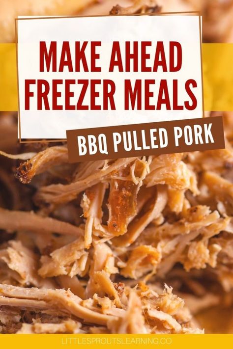 Do you love a simple BBQ pulled pork sandwich with tender, moist, flavorful meat? I know I do. It's a great easy dinner idea to throw a bunch of pork roast in the crockpot and make a bunch of Make-Ahead Freezer Meals for later. Pork Freezer Meals, Roast In The Crockpot, Crockpot Pulled Pork Bbq, Crockpot Meal Prep, Bbq Pulled Pork Slow Cooker, Bbq Pork Sandwiches, Crockpot Pork Roast, Bbq Pulled Pork Sandwiches, Freezable Meals