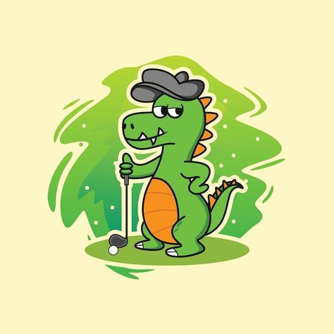 Golf Cartoon, Golf Illustration, Cartoon Character Illustration, Golf Pictures, Vector Photo, Cartoon Character, Character Illustration, Cartoon Characters, Premium Vector