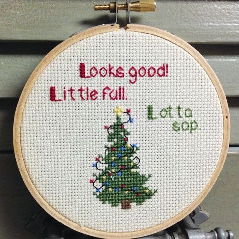 Christmas Vacation Cross Stitch, Cross Stitch Embroidery Patterns, Embroidery Patterns Ideas, Christmas Stitch, Holiday Cross Stitch Patterns, Funny Embroidery, Ornament Wall, Subversive Cross Stitch, Holiday Cross Stitch