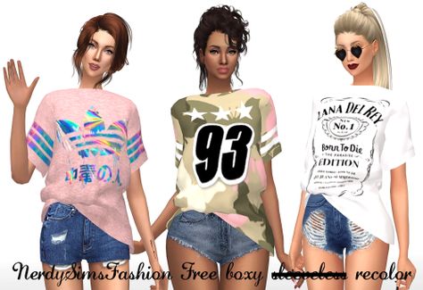 Sims 4 CC's - The Best: Shirts & Bags Recolors by NerdySimsFashion Sims 4 Blog, Play Sims 4, My Sims, Play Sims, The Sims 4 Download, Best Sims, Shirt Bag, Sims 4 Cc Finds, Too Busy