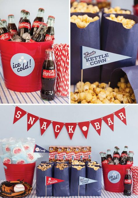 Baseball First Birthday, Baseball Theme Party, American Party, Birthday Party Snacks, Baseball Birthday Party, Party Hostess, Baseball Party, Baseball Theme, Baseball Birthday