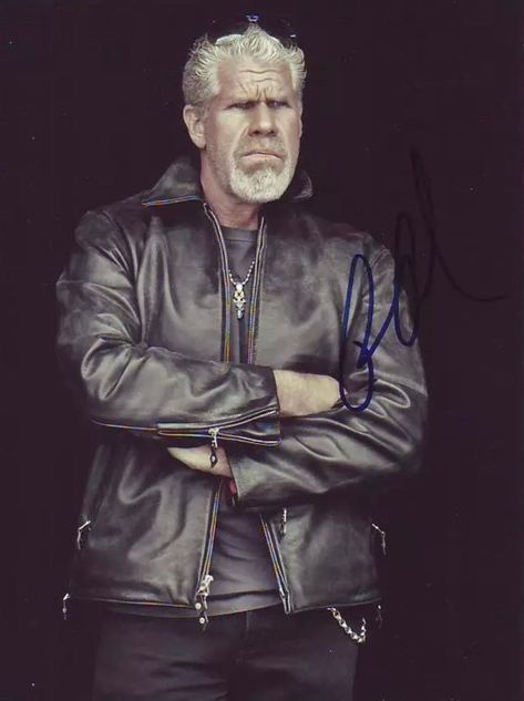 Autographed Ron Perlman as Clay Morrow on Sons of Anarchy . | Etsy Clay Morrow, Godzilla Costume, Hellboy 2004, Sean Casey, Golden Army, Ron Perlman, Cheech And Chong, Tony Bennett, Book Character