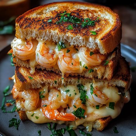 Crispy Garlic Bread, Shrimp Grilled, Crispy Garlic, Breaded Shrimp, Cheesy Garlic Bread, Grilled Shrimp, Ultimate Comfort Food, How To Cook Shrimp, Slice Of Bread