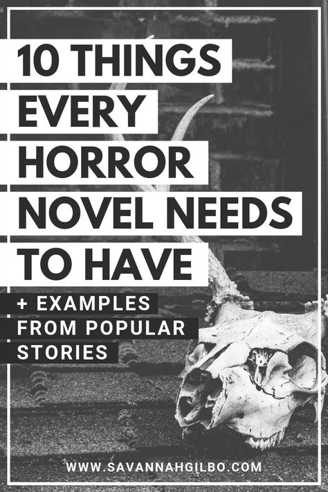 Conventions of the Horror Genre: 10 Things Every Horror Novel Needs | Savannah Gilbo - Are you writing a horror novel? Want to learn how to write a horror novel that works? Check out the10 things every horror novel needs to have in order to satisfy fans of the genre! #amwriting #writingtips #writingcommunity Cosmic Horror Writing Prompts, Horror Writing Tips, Suspense Writing, Horror Writing Prompts, Write Horror, Horror Writing, Pen Tools, Writing Horror, Writing Genres